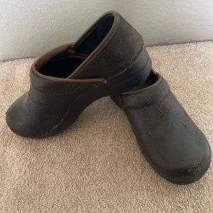 Sanita Distressed leather Clog Euro Size 37
